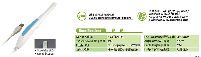 SDT-IO11 USB Intraoral Camera